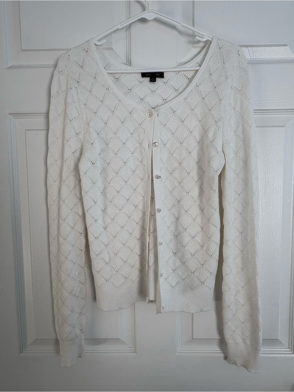 Lafayette 148 New York white Button-Front Knit Cardigan